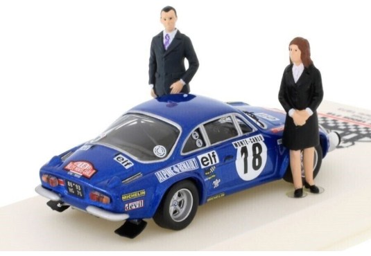 1/43 ALPINE RENAULT A110 1800S N°18 Monte Carlo 1973 + 2 Personnages