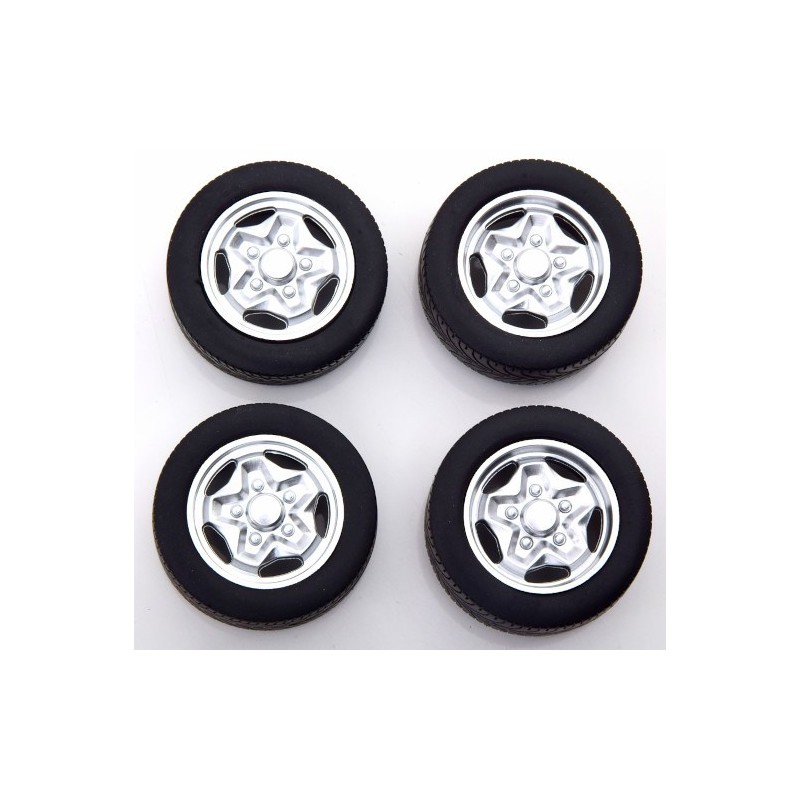 1/18 Pneus + Jantes X4 pour Porsche