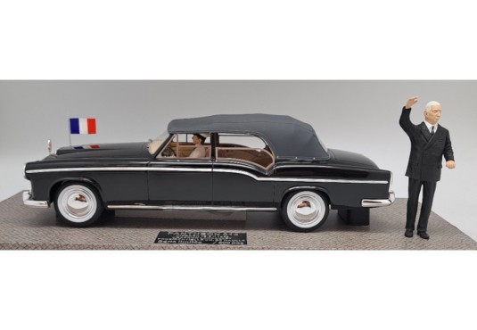 1/18 CITROEN 15-6 H Landaulet Chapron 1956 + Personnage Charles de Gaulle + Chauffeur