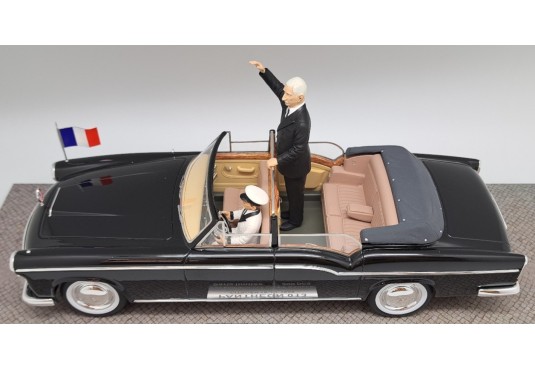 1/18 CITROEN 15-6 H Landaulet Chapron 1956 + Personnage Charles de Gaulle + Chauffeur