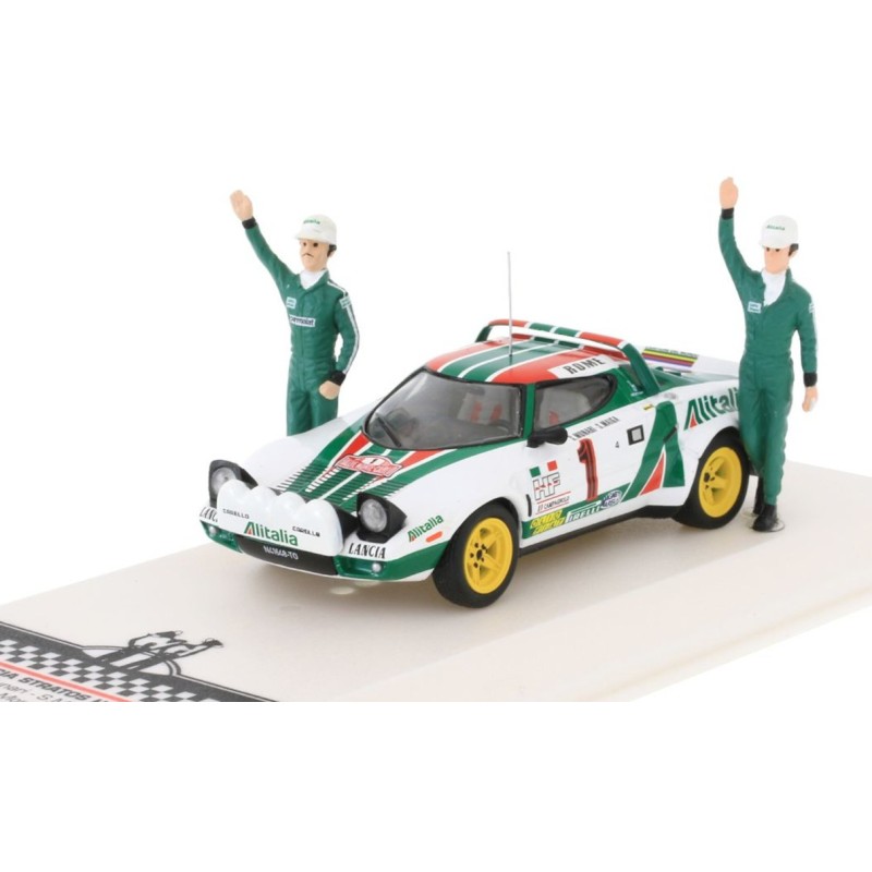 1/43 LANCIA Stratos HF N°1 Monte Carlo 1977 + 2 Pilotes
