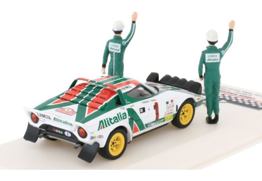 1/43 LANCIA Stratos HF N°1 Monte Carlo 1977 + 2 Pilotes