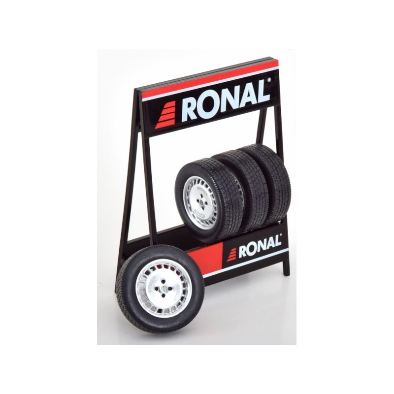 1/18 RACK Pneus RONAL + 4 Pneus