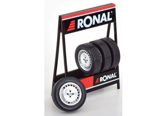 1/18 RACK Pneus RONAL + 4 Pneus