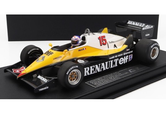 1/18 RENAULT RE40 N°15 Grand Prix France Paul Ricard 1983 + Pilote + Vitrine