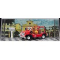 1/43 MINI Moke + 2 Personnages + 1 bagage + 1 Panneau 1964