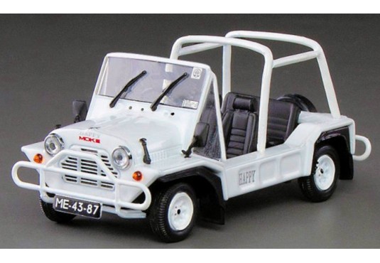 1/43 MINI Moke + 2 Personnages + 1 bagage + Panneau 1964