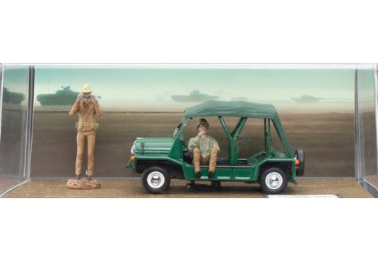 1/43 MINI Moke + 2 Personnages militaire 1964