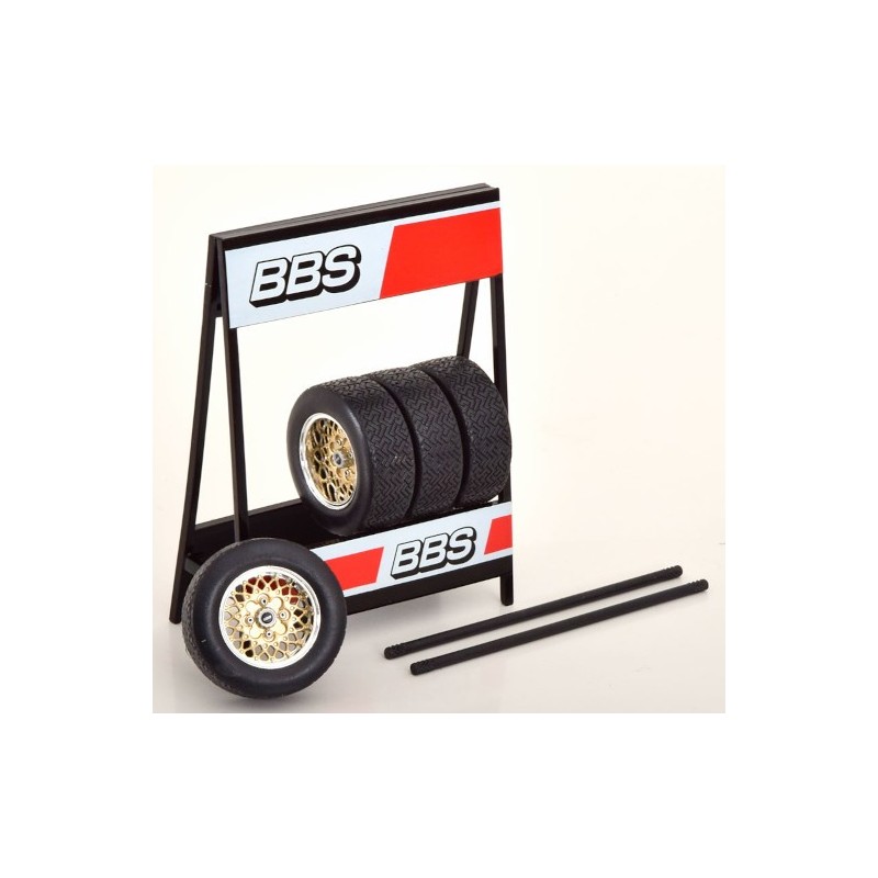 1/18 RACK Pneus BBS + 4 Pneus