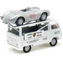 1/87 VOLKSWAGEN T1b Transporteur + Porsche 550 Spyder + 2 Pilotes