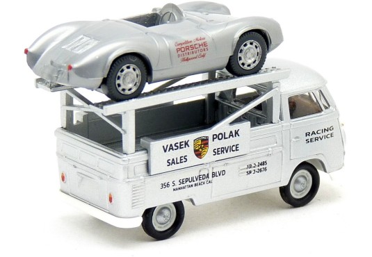 1/87 VOLKSWAGEN T1b Transporteur + Porsche 550 Spyder + 2 Pilotes