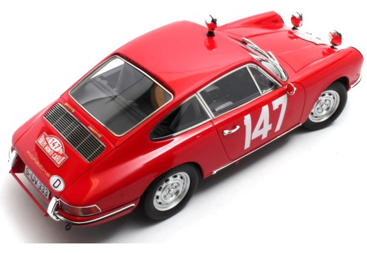 1/18 PORSCHE 911 N°147 Monte Carlo 1967 + Vitrine