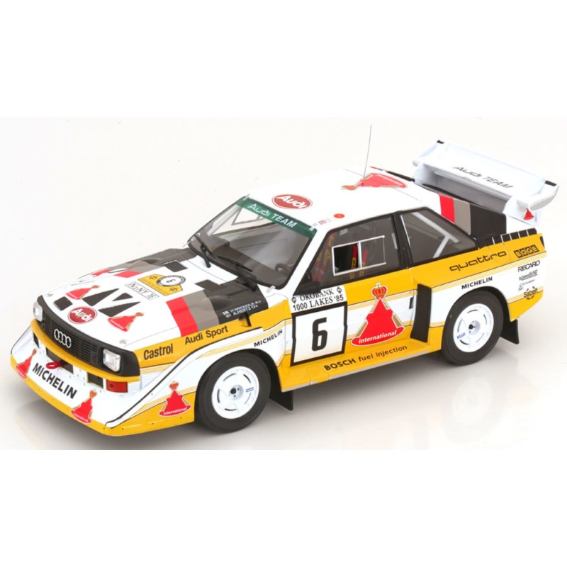 1/18 AUDI Sport Quattro S1 E2 N°6 Rallye 1000 Lakes 1985