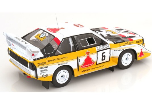 1/18 AUDI Sport Quattro S1 E2 N°6 Rallye 1000 Lakes 1985