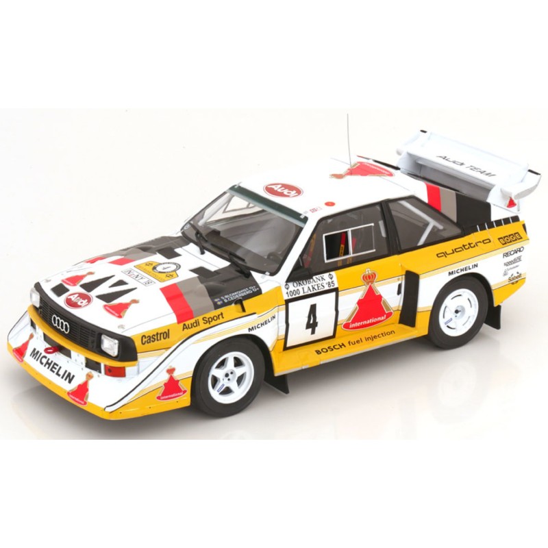1/18 AUDI Sport Quattro S1 E2 N°4 Rallye 1000 Lakes 1985