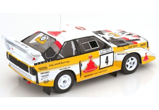 1/18 AUDI Sport Quattro S1 E2 N°4 Rallye 1000 Lakes 1985