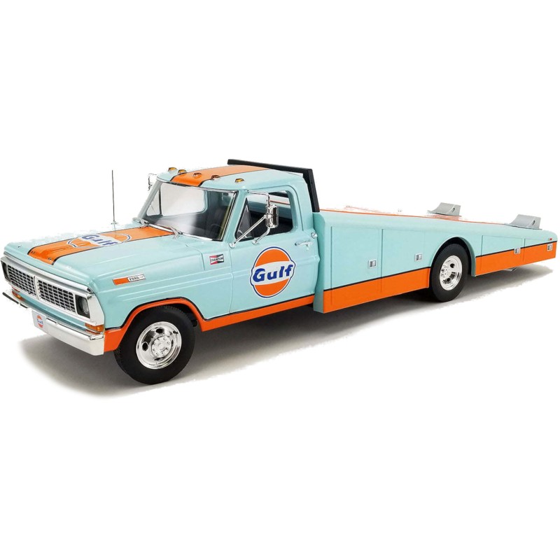1/18 FORD F-350 Ramp Truck Gulf Racing Team 1970