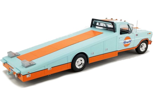1/18 FORD F-350 Ramp Truck Gulf Racing Team 1970
