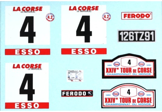 1/18 RENAULT 30 Assistance + RENAULT 5 Turbo N°4 Tour de Corse 1980 + Remorque