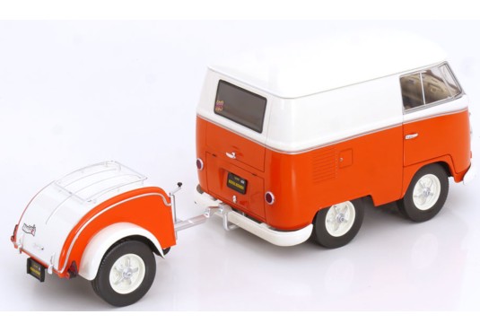 1/18 VOLKSWAGEN Kool Combi 1950 + Remorque