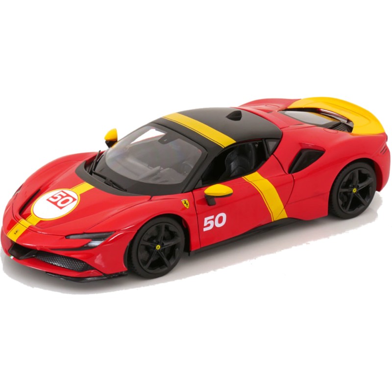 1/18 FERRARI SF90 Stradale Assetto Fiorano N°50 Le Mans Livery 2023 + Vitrine