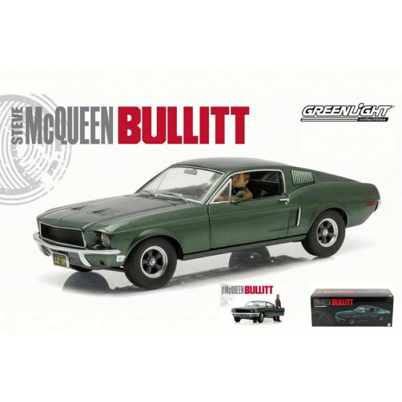 1/18 FORD Mustang "BULLITT" + Steve Mc Queen FORD 1/18 FORD Mustang "BULLITT" + Steve Mc Queen FORD