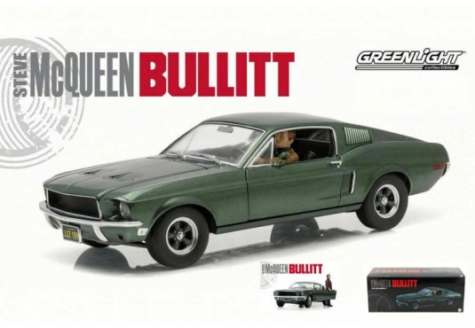 1/18 FORD Mustang "BULLITT" + Steve Mc Queen FORD