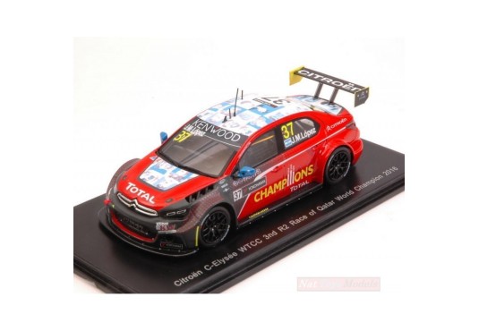 1/43 CITROEN C-Elysée WTCC N°37 Race Of Quatar World Champion 2016 CITROEN