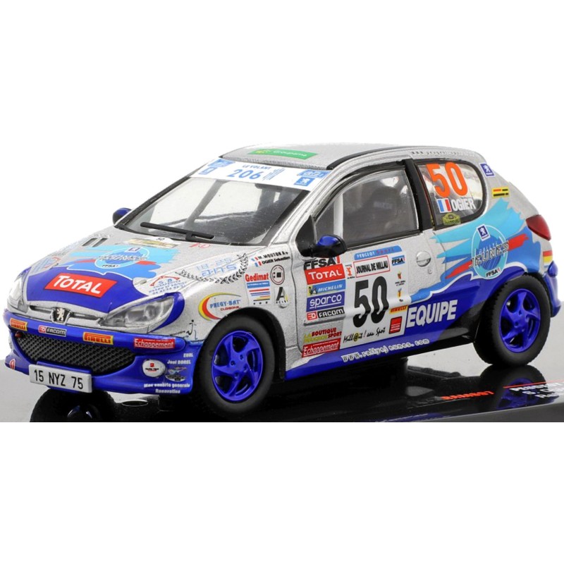 1/43 PEUGEOT 206 XS N°50 Rallye Terre des Cardabelles 2006 PEUGEOT