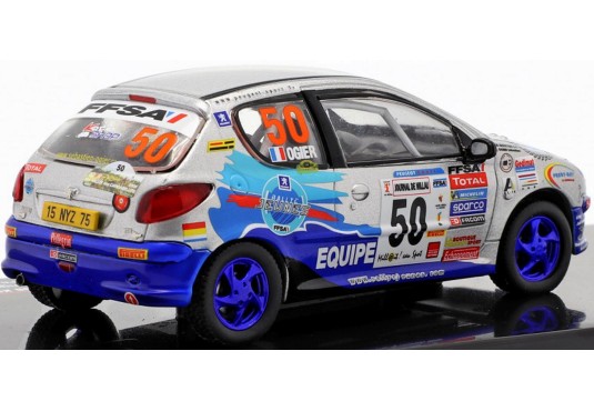 1/43 PEUGEOT 206 XS N°50 Rallye Terre des Cardabelles 2006 PEUGEOT