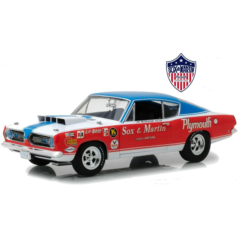 1/18 PLYMOUTH Barracuda "Sox & Martin& 1968 PLYMOUTH