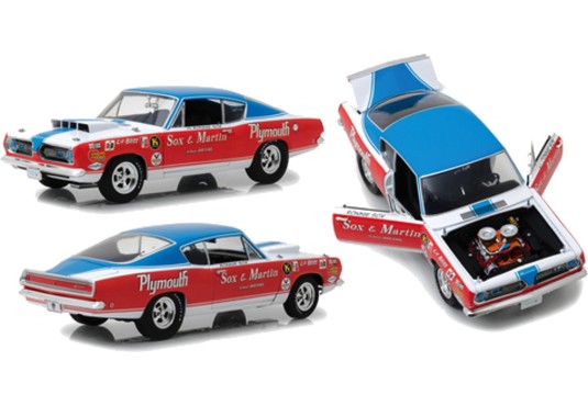 1/18 PLYMOUTH Barracuda "Sox & Martin& 1968 PLYMOUTH